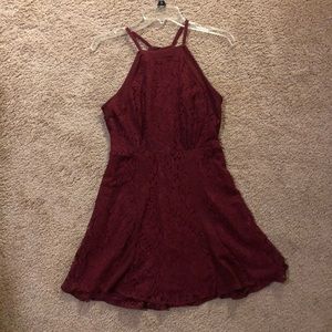 Burgundy lace dress!